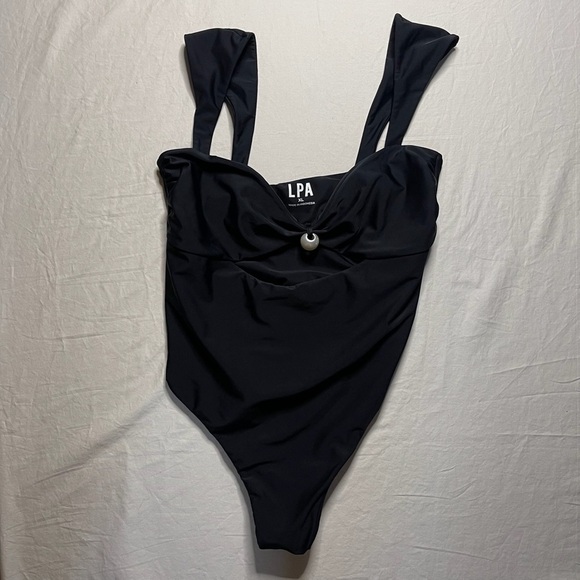 LPA Greta One Piece Large Elegant Black One-Piece Swimsuit - Picture 2 of 6